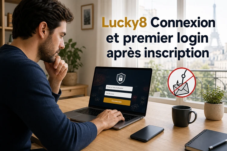 Lucky8 Connexion et premier login après inscription